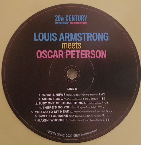 Louis Armstrong, Oscar Peterson : Louis Armstrong Meets Oscar Peterson (LP, Album, Mono, Ltd, RE, Yel)
