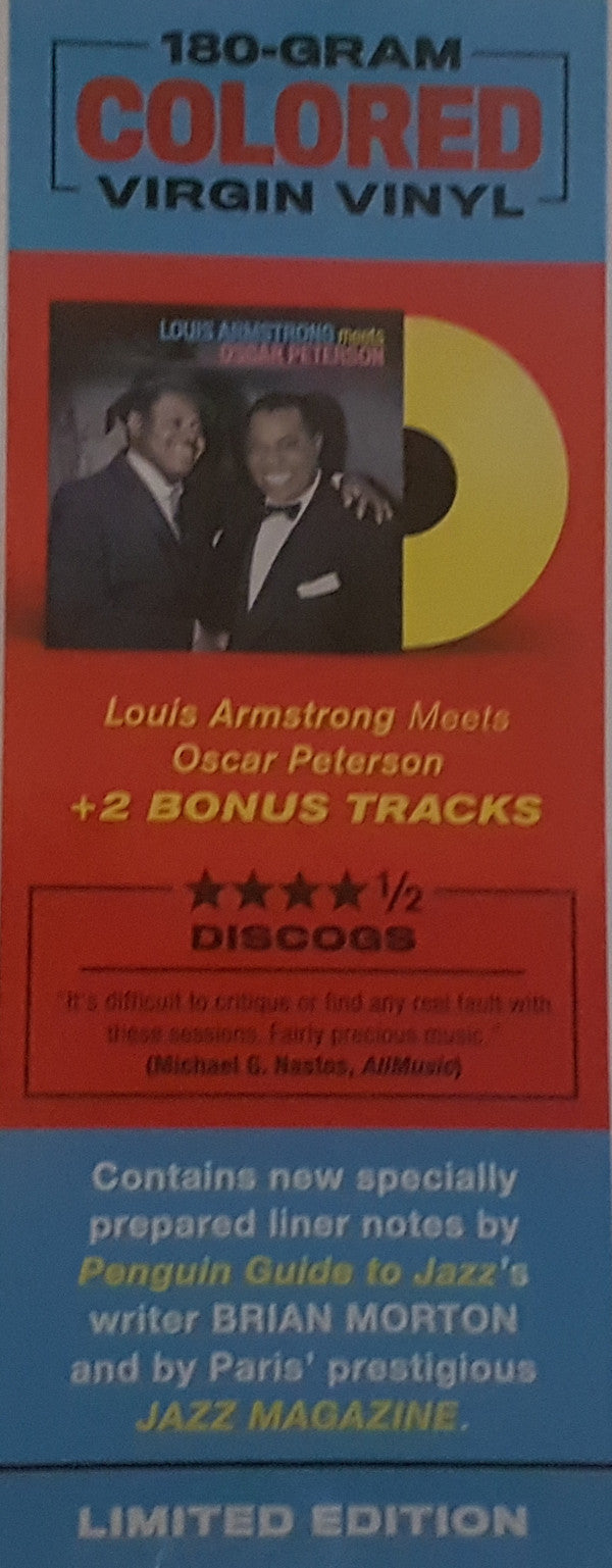 Louis Armstrong, Oscar Peterson : Louis Armstrong Meets Oscar Peterson (LP, Album, Mono, Ltd, RE, Yel)