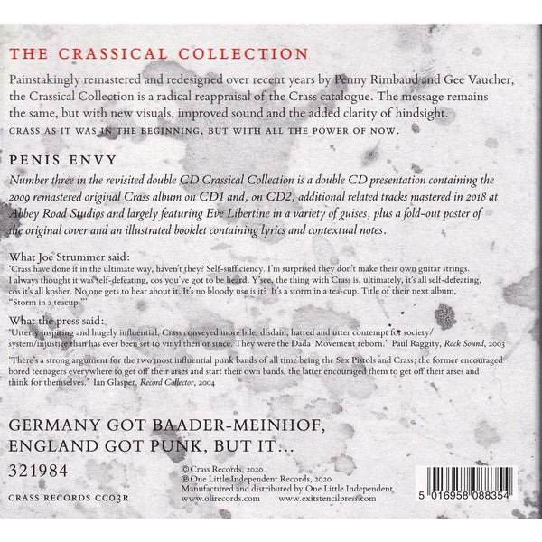 Crass : Penis Envy (The Crassical Collection) (CD, Album, RE, RM + CD, Comp, RE, RM)