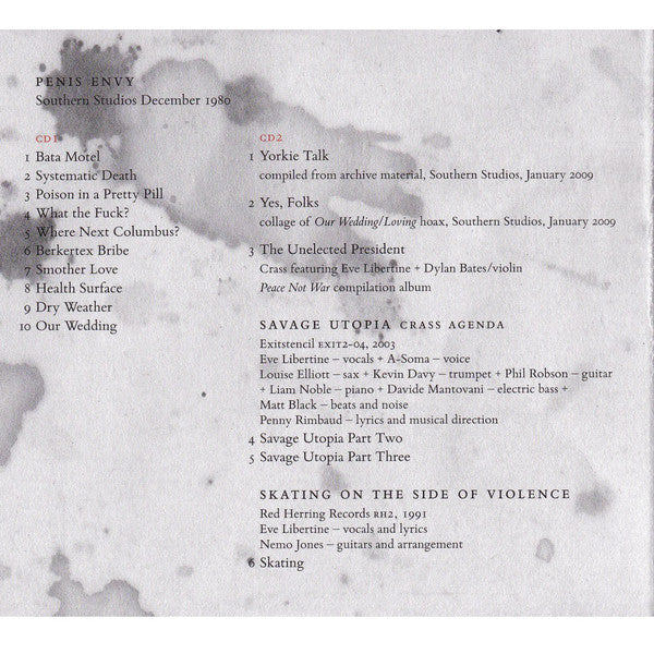 Crass : Penis Envy (The Crassical Collection) (CD, Album, RE, RM + CD, Comp, RE, RM)
