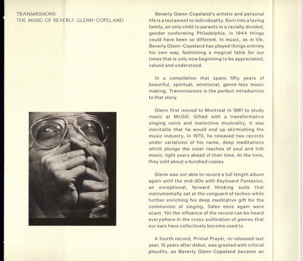 Beverly Glenn-Copeland : Transmissions: The Music Of Beverly Glenn-Copeland (CD, Album, Comp)