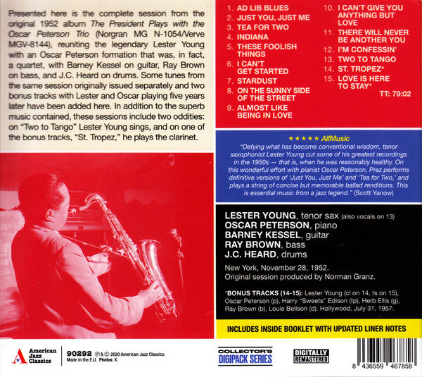 Lester Young, Oscar Peterson : Pres And Oscar (CD, Comp)