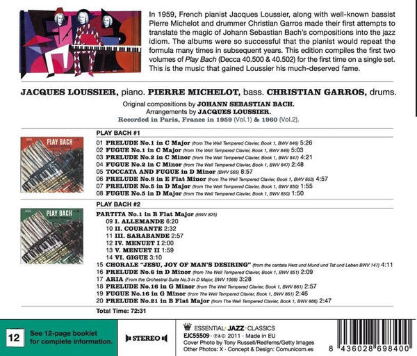 Jacques Loussier : The Original Play Bach Vols. 1 & 2 (CD, Comp)