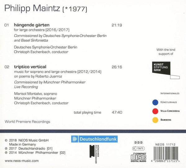 Philipp Maintz, Marisol Montalvo, Deutsches Symphonie-Orchester Berlin, Münchner Philharmoniker, Christoph Eschenbach : Orchestra Works Vol. 1 (CD, Album)
