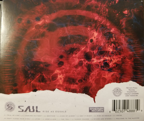 Saul (26) : Rise As Equals (CD, Album)