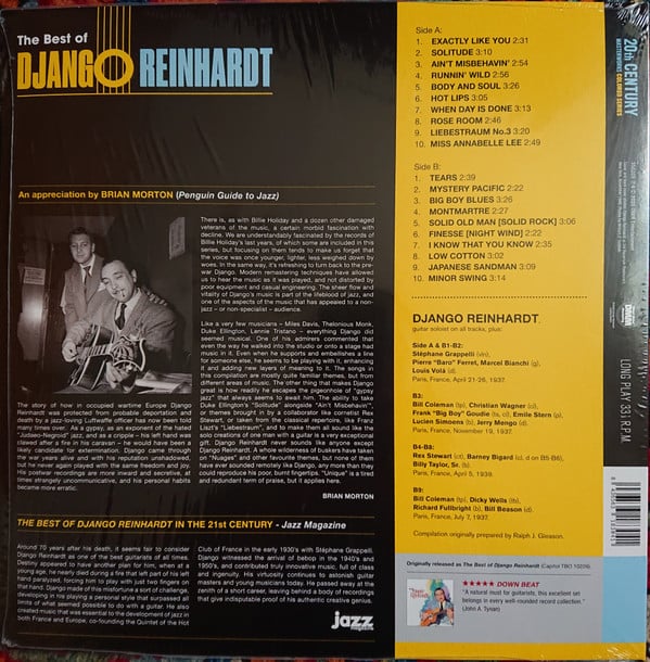 Django Reinhardt : The Best Of Django Reinhardt (LP, Comp, Ltd, RE, Yel)