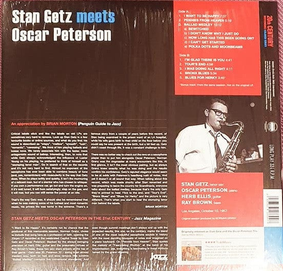 Stan Getz Meets Oscar Peterson : Stan Getz Meets Oscar Peterson (LP, Album, Ltd, RE, Ora)