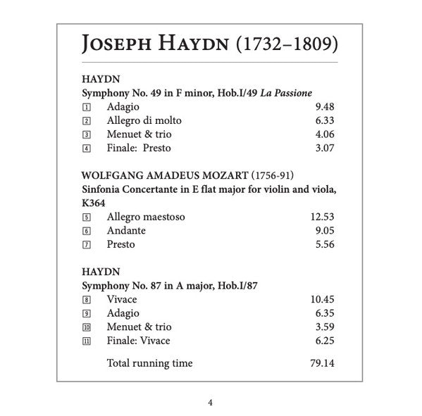 Joseph Haydn, Wolfgang Amadeus Mozart, Harry Christophers, The Handel & Haydn Society Of Boston, Aisslinn Nosky, Max Mandel : Symphonies 49 & 87 (CD, Album)