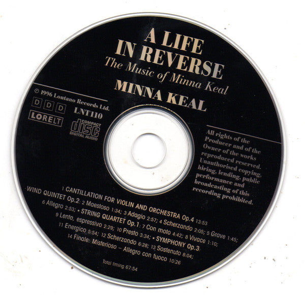 Minna Keal : A Life In Reverse - The Music Of Minna Keal (CD, Album)
