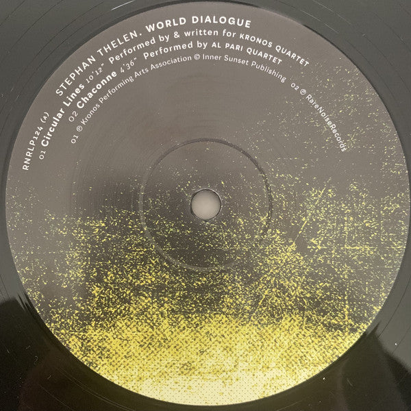 Stephan Thelen - Kronos Quartet / Al Pari Quartet : World Dialogue (LP + LP, S/Sided + Album)