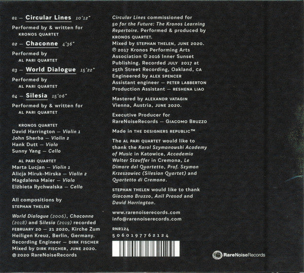 Stephan Thelen - Kronos Quartet - Al Pari Quartet : World Dialogue (CD, Album)