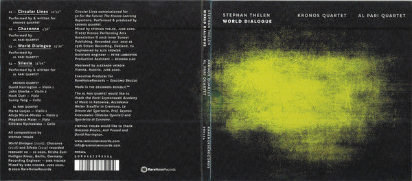 Stephan Thelen - Kronos Quartet - Al Pari Quartet : World Dialogue (CD, Album)