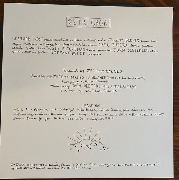 Heather Trost : Petrichor (LP, Album, Ltd, San)