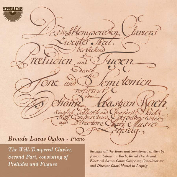 Johann Sebastian Bach, Brenda Lucas : The Well-Tempered Clavier, Second Part (2xCD, Album)