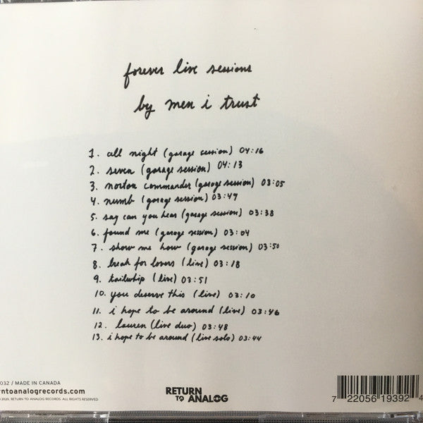 Men I Trust : Forever Live Sessions (CD, Album)