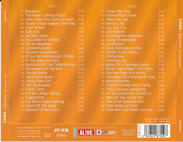 Cash* : Bonanza (50 Greatest Hits) (2xCD, Comp, Mono)