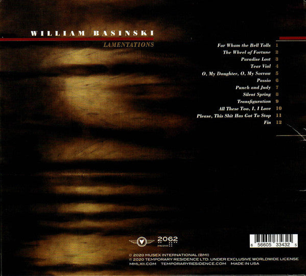William Basinski : Lamentations (CD, Album)
