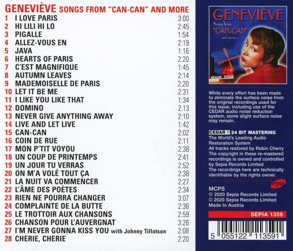 Geneviève : Songs From "Can-Can" And More... (CD, Comp, RM)