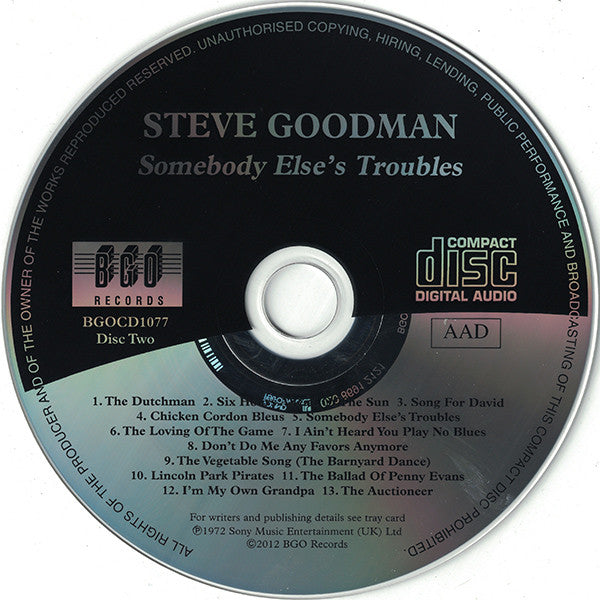 Steve Goodman : Steve Goodman / Somebody Else's Troubles (CD, Album, RE, RM + CD, Album, RE, RM + Comp)