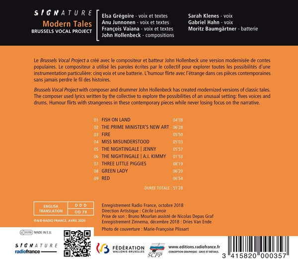 Brussels Vocal Project : Modern Tales (CD, Album)