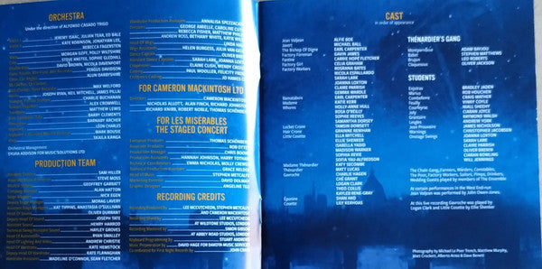 Michael Ball, Alfie Boe, Carrie Hope Fletcher, Matt Lucas : Les Misérables - The Staged Concert (2xCD, Album)