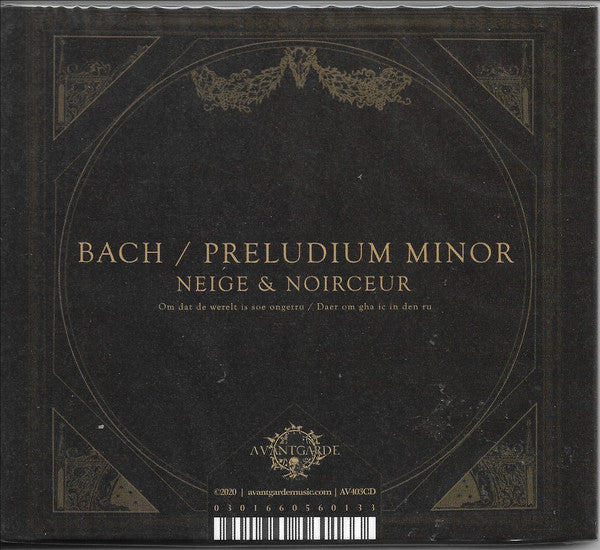 Neige Et Noirceur : Bach / Preludium Minor (CD, Album)