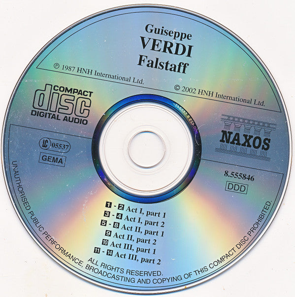 Giuseppe Verdi, Domenico Trimarchi • Roberto Servile • Julia Faulkner • Maurizio Comencini • Dilbèr • Enrico Facini • Anna Maria Di Micco • Anna Bonitatibus • Alessandro Cosentino (3) • Franco de Grandis, Hungarian State Opera Choir And Hungarian State Op : Falstaff (Highlights) (CD, Comp)