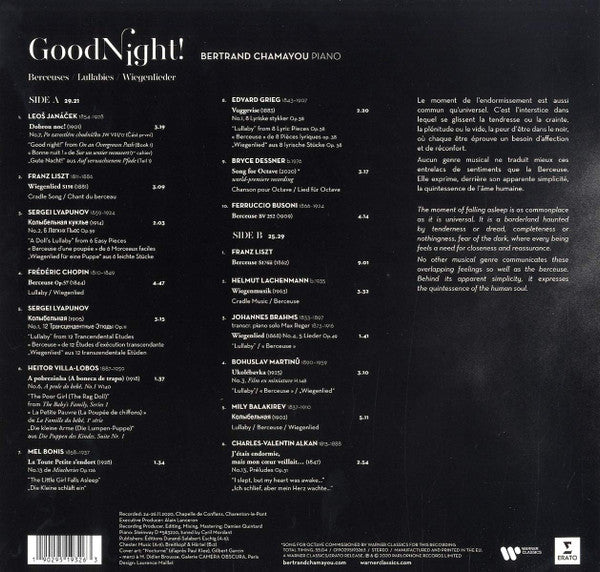 Bertrand Chamayou : Good Night (LP, Album)