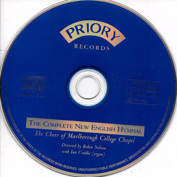 The Chapel Choir Of Marlborough College Directed By Robin Nelson : The Complete New English Hymnal Volume Two (CD)