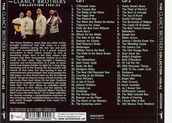The Clancy Brothers & Tommy Makem : The Clancy Brothers Collection: 1956-1962  (2xCD, Comp)