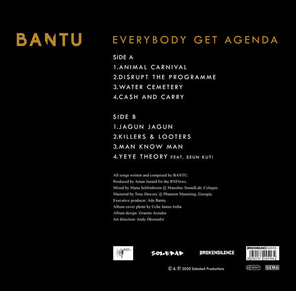 Bantu : Everybody Get Agenda (LP, Album)