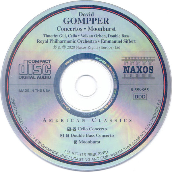 David Gompper, Timothy Gill, Volkan Orhon, Royal Philharmonic Orchestra, Emmanuel Siffert : Concertos • Moonburst (CD, Album)