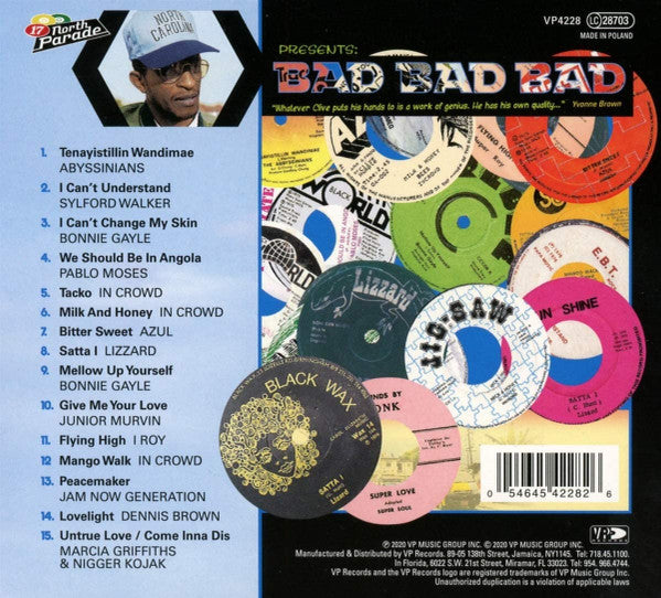 Clive Hunt : Bad Bad Bad ("Golden Age" Reggae From A Legendary Producer) (CD, Comp, RM)