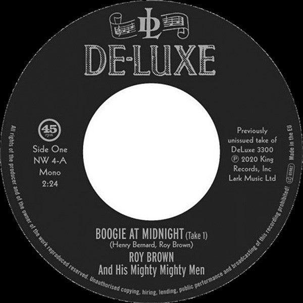Roy Brown & His Mighty-Mighty Men / Lloyd Price : Boogie At Midnight / Lawdy Miss Clawdy (7", Single, Mono)