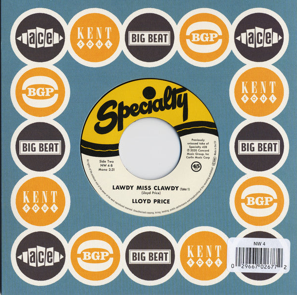 Roy Brown & His Mighty-Mighty Men / Lloyd Price : Boogie At Midnight / Lawdy Miss Clawdy (7", Single, Mono)