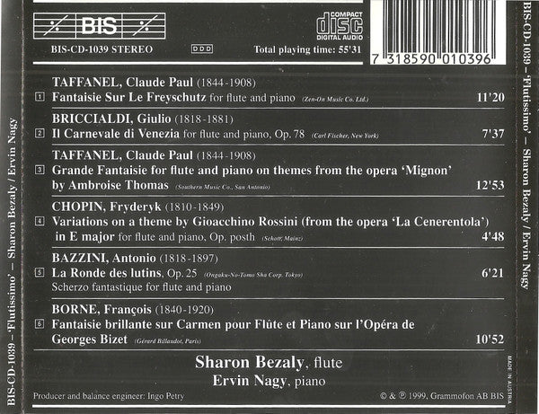Sharon Bezaly, Ervin Nagy (3) : Flutissimo (CD, Album)