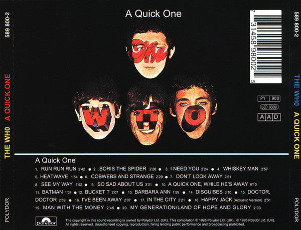 The Who : A Quick One (CD, Album, RE, RM, Dis)