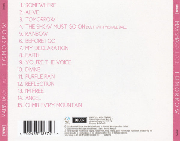 Marisha Wallace : Tomorrow (CD, Album)