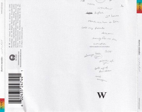 Shawn Mendes : Wonder (CD, Album)