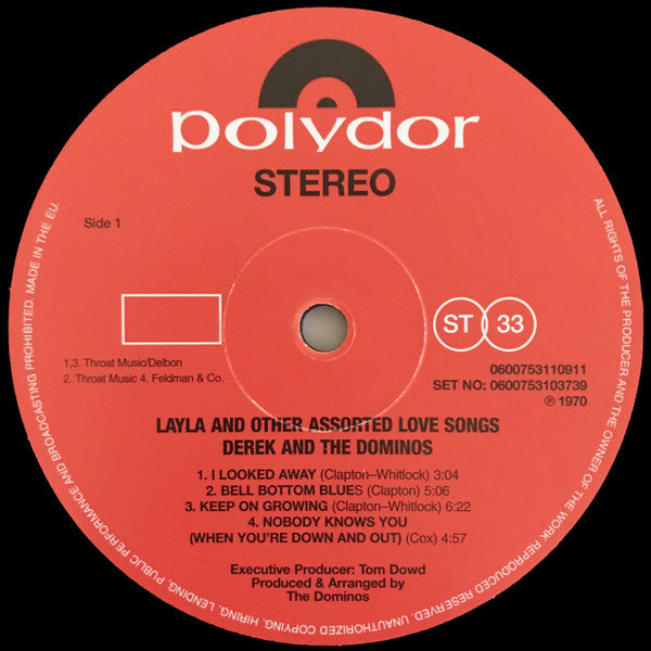 Derek & The Dominos : Layla And Other Assorted Love Songs (2xLP, Album, RE, RM, 180)
