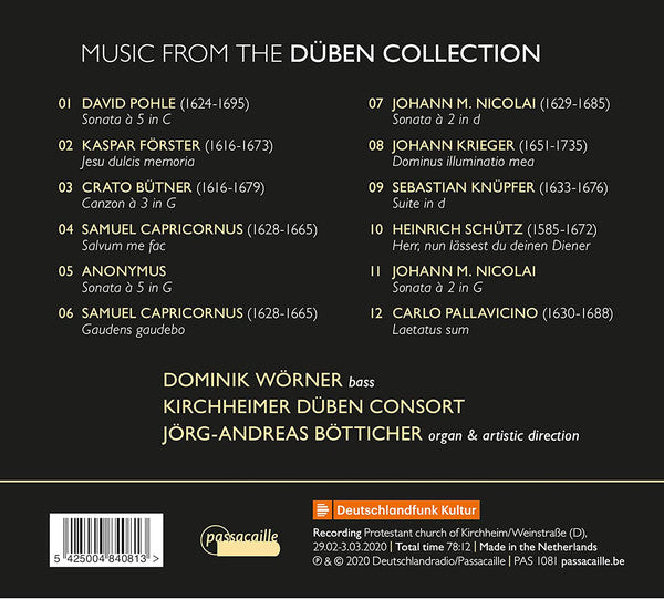 Dominik Wörner, Kirchheimer Düben Consort, Jörg Andreas Bötticher : Nunc Dimittis - Music From The Düben Collection (CD)