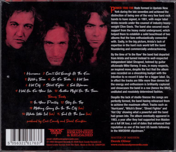 The Rods : In The Raw (CD, Album, RE, RM)