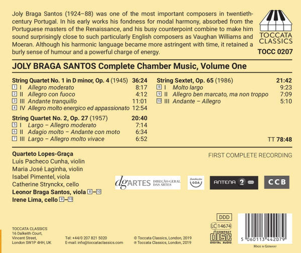 Joly Braga Santos : Complete Chamber Music, Volume One (CD, Album)
