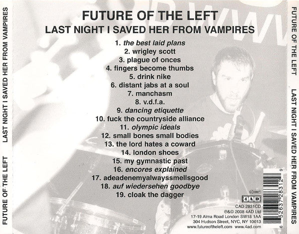 Future Of The Left : Last Night I Saved Her From Vampires (CD, Album)