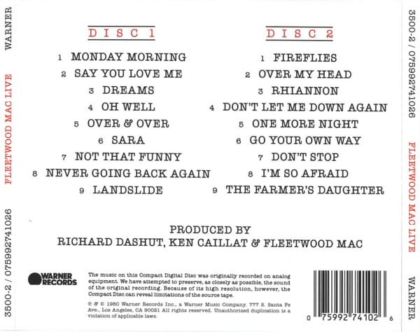 Fleetwood Mac : Live (2xCD, Album, RE)
