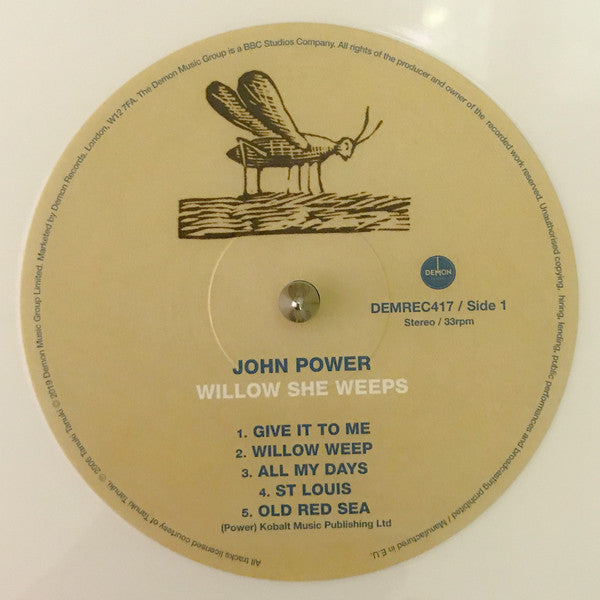 John Power : Willow She Weeps (LP, Album, RE, Whi)