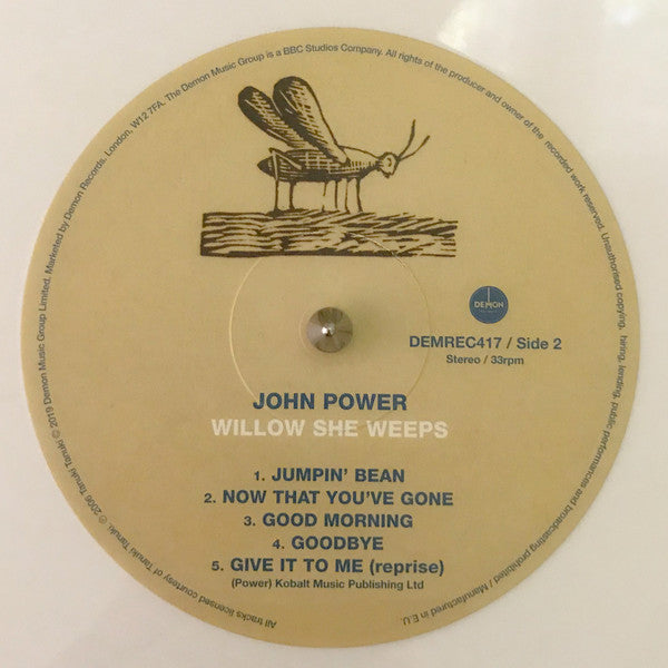 John Power : Willow She Weeps (LP, Album, RE, Whi)