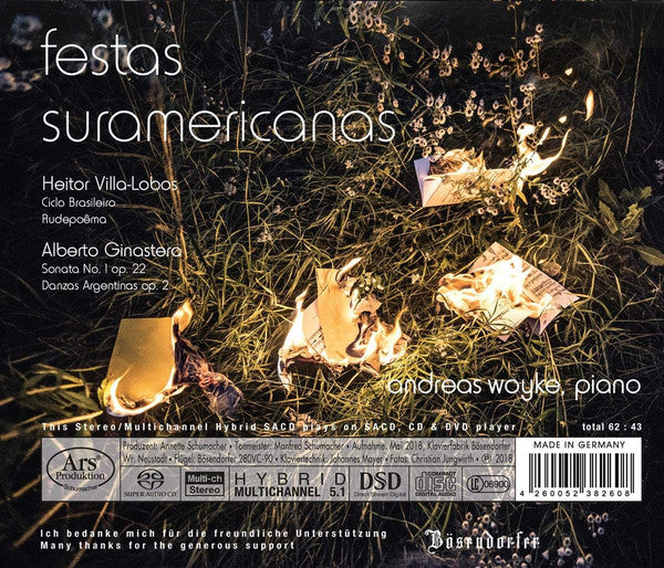 Heitor Villa-Lobos, Alberto Ginastera - Andreas Woyke : Festas Suramericanas (Piano Music) (SACD, Hybrid, Multichannel, Album)