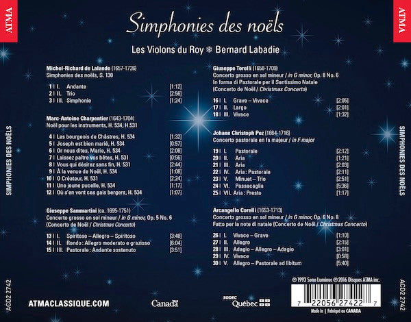 Les Violons du Roy, Bernard Labadie : Simphonies Des Noëls (CD)