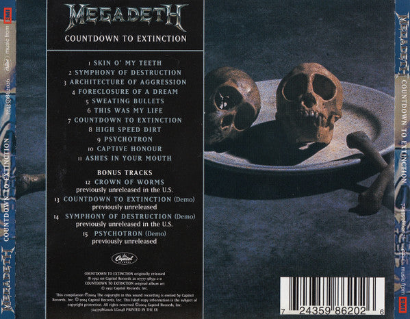 Megadeth : Countdown To Extinction (CD, Album, RE, RM, Rem)